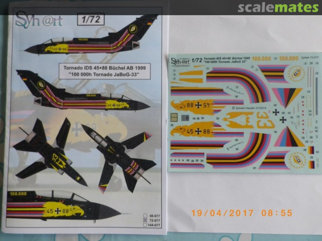 Boxart Tornado IDS Sonderanstrich 100.000 Flugstunden JaboG 33 72-077 Syhart Boxart Tornado IDS Sonderanstrich 100.000 Flugstunden JaboG 33 72-077 Syhart
