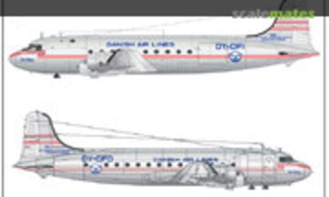 1:144 DDL Danish Air Lines Douglas DC-4 for the Minicraft kit (Lima November Decals LN144-563) LN144-563