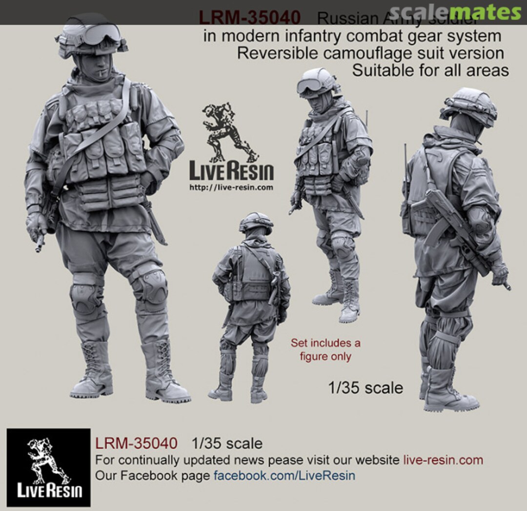 Boxart Army soldier in modern infantry combat gear system, set 2. LRM-35040 Live Resin Boxart Army soldier in modern infantry combat gear system, set 2. LRM-35040 Live Resin