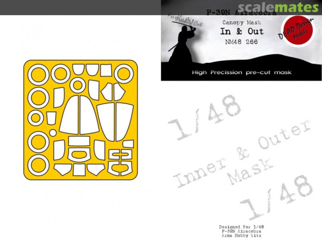 Boxart P-39N Airacobra Canopy Mask In & Out NM48266 DEAD Design Models Boxart P-39N Airacobra Canopy Mask In & Out NM48266 DEAD Design Models