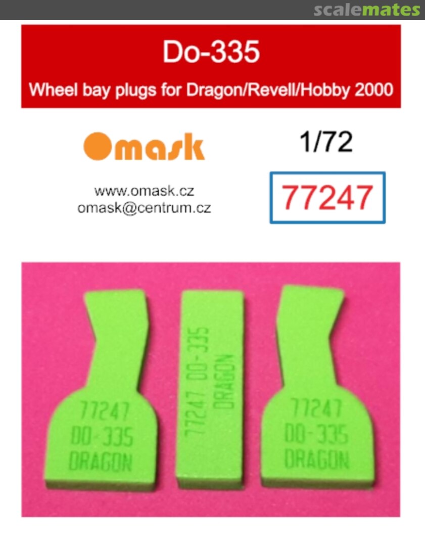 Boxart Do-335 Pfeil wheel bay plugs 77247 Omask Boxart Do-335 Pfeil wheel bay plugs 77247 Omask