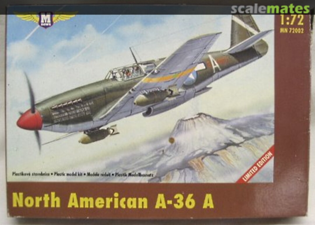 Boxart North American A-36A Apache 72002 Model News Company Boxart North American A-36A Apache 72002 Model News Company