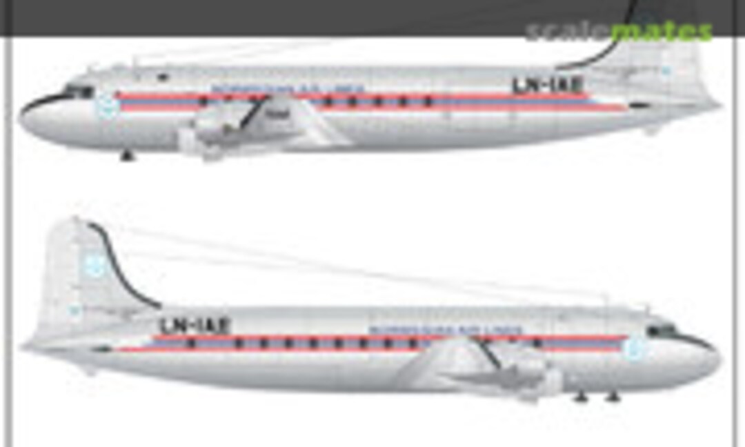 1:144 DNL Norwegian Air Lines Douglas DC-4 for the Minicraft kit (Lima November Decals LN144-564) LN144-564