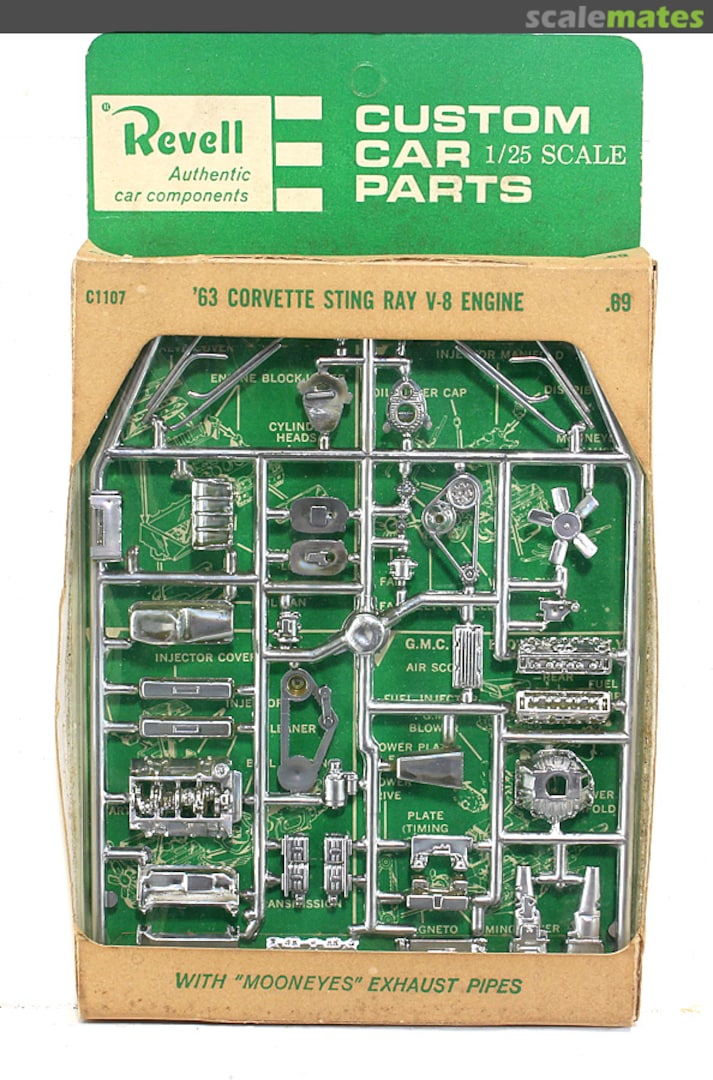 Boxart '63 Corvette Sting Ray V-8 Engine C1107 Revell