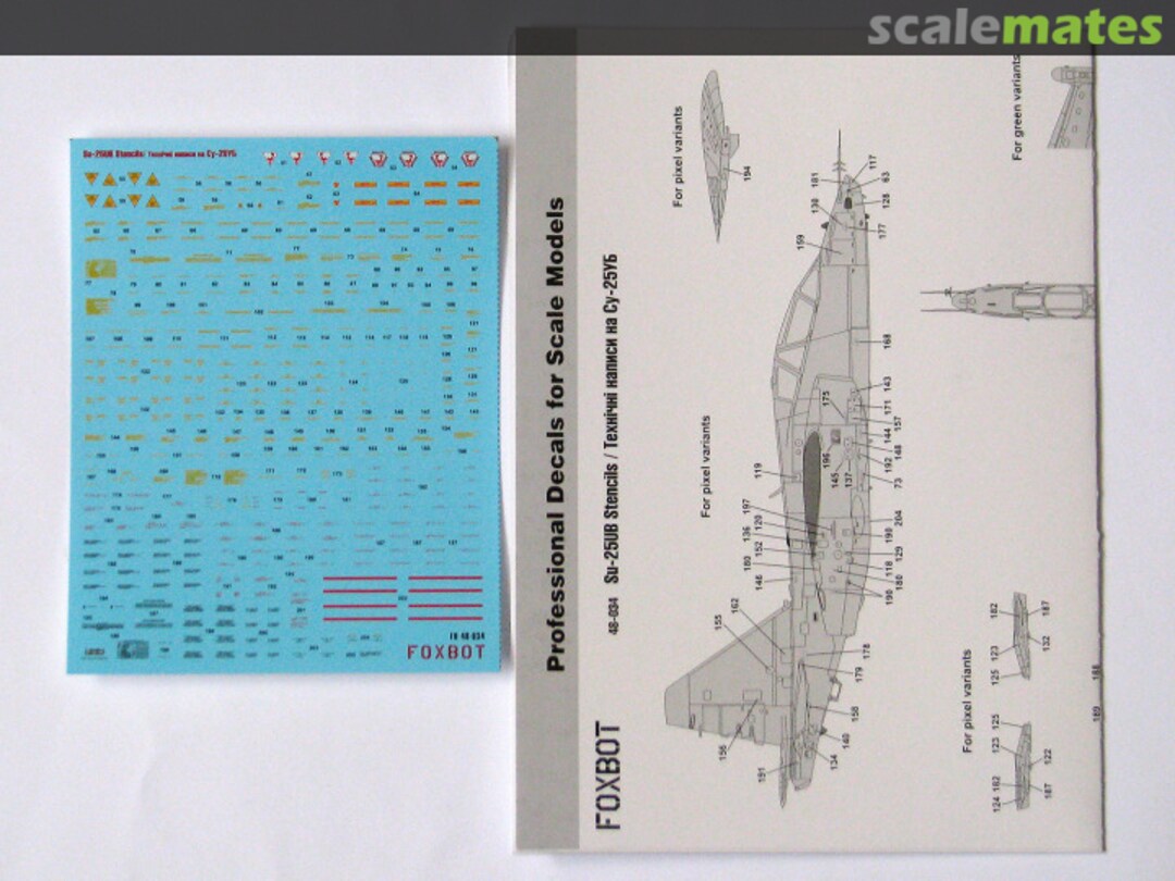 Boxart Stencils for Su-25UB 48-034 Foxbot Boxart Stencils for Su-25UB 48-034 Foxbot