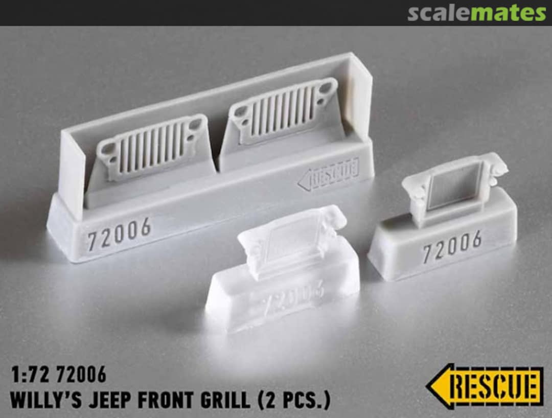 Boxart Willy's Jeep front grill (2 pcs.) - S-Model - 72006 Rescue Models Boxart Willy's Jeep front grill (2 pcs.) - S-Model - 72006 Rescue Models