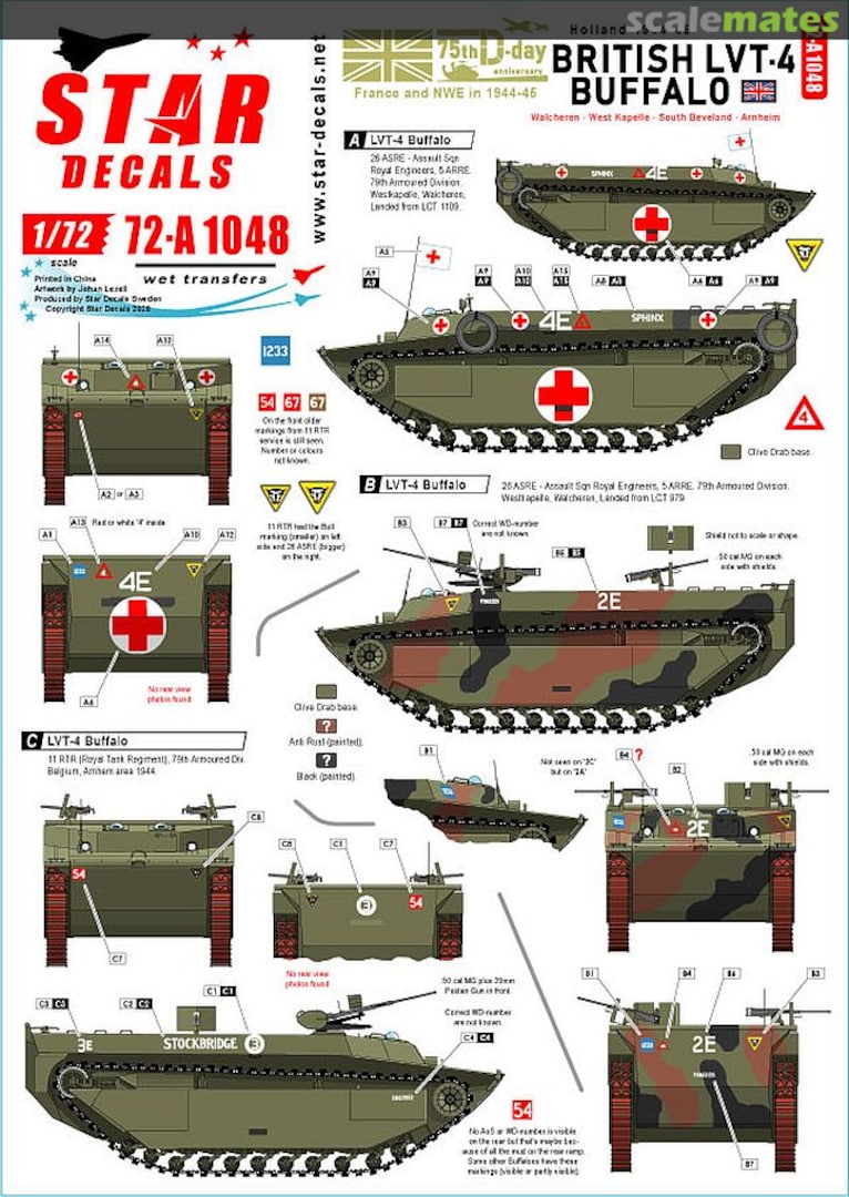 Boxart British LVT-4 Buffalo 72-A1048 Star Decals Boxart British LVT-4 Buffalo 72-A1048 Star Decals