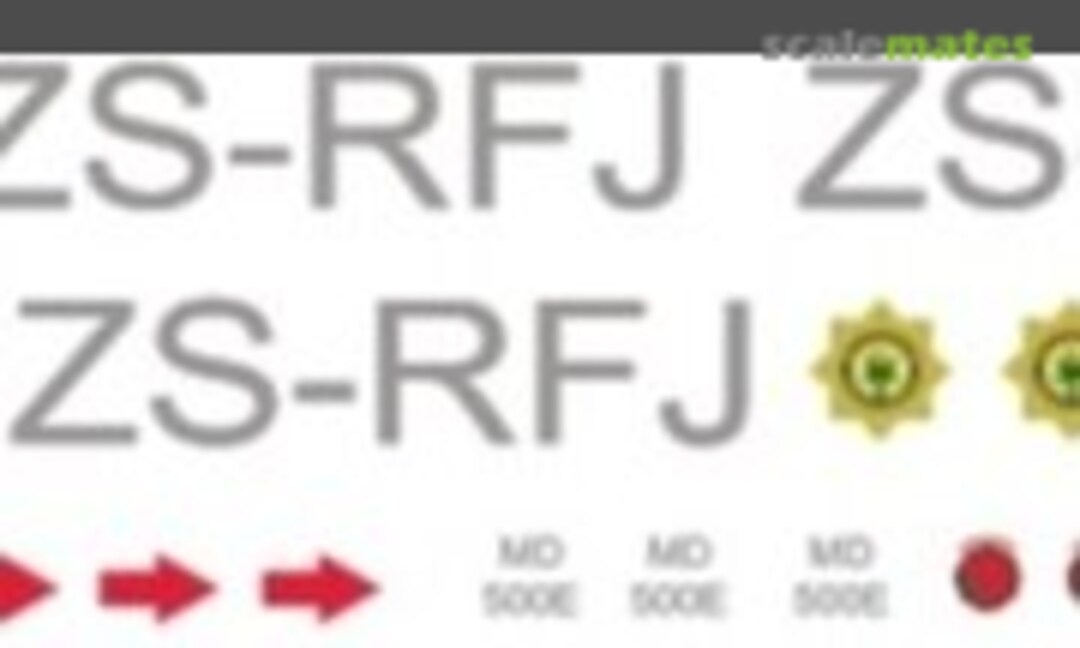 1:35 MD 500E - Polizei Südafrika - ZS-RFJ (Heli Scale Quality Decal 55) Decal 55
