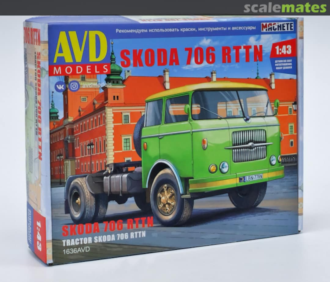 Boxart Skoda 706 RTTN Tractor 1636AVD AVD Models Boxart Skoda 706 RTTN Tractor 1636AVD AVD Models