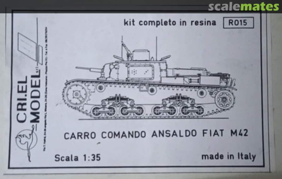 Boxart Carro comando Ansaldo Fiat M42 R015 CRIEL.MODEL Boxart Carro comando Ansaldo Fiat M42 R015 CRIEL.MODEL