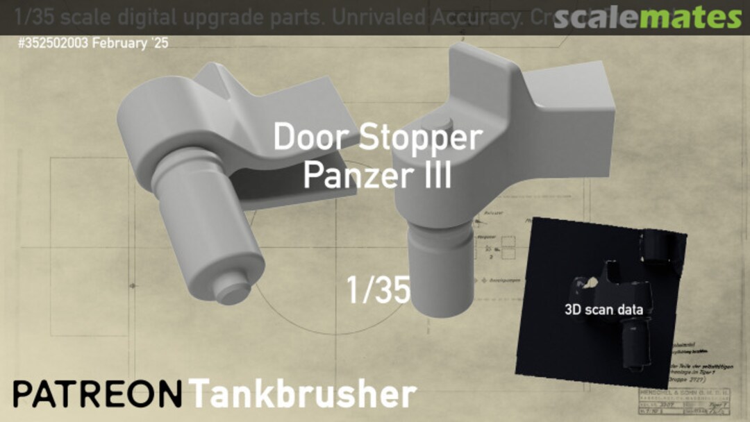 Boxart Panzer III door stopper 352502003 Tankbrusher Scale Modeling Boxart Panzer III door stopper 352502003 Tankbrusher Scale Modeling