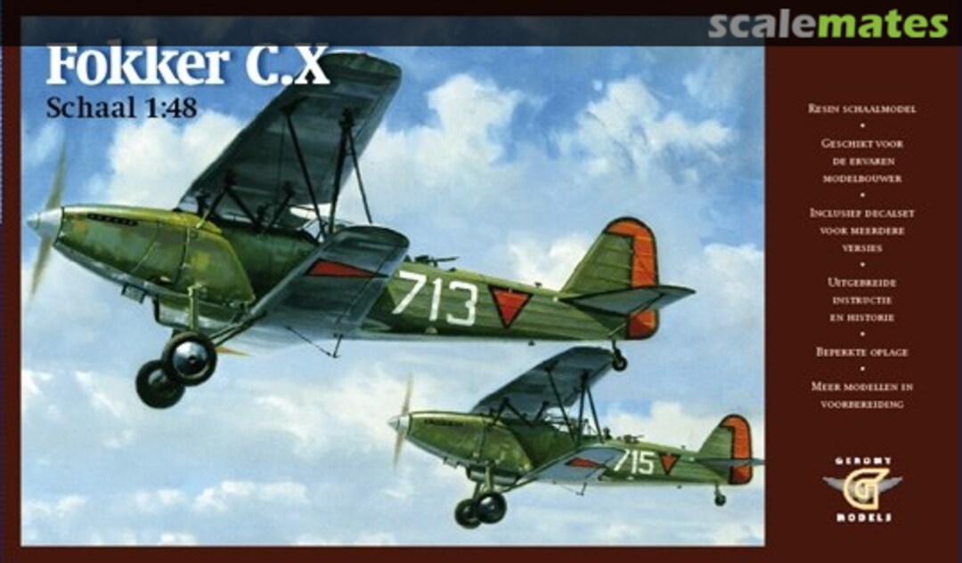 Boxart Fokker C.X G48-003 Geromy Models Boxart Fokker C.X G48-003 Geromy Models