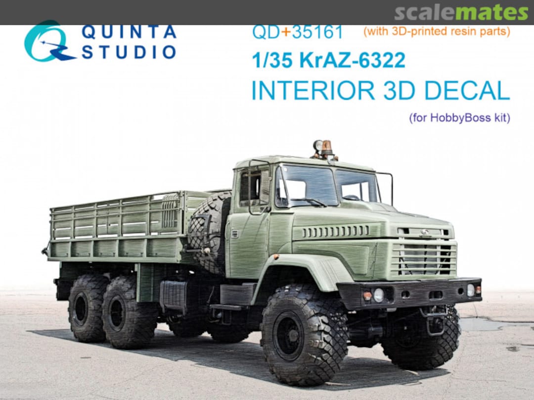 Boxart KrAZ-6322 interior 3D decals (with 3D resin parts) QD+35161 Quinta Studio Boxart KrAZ-6322 interior 3D decals (with 3D resin parts) QD+35161 Quinta Studio