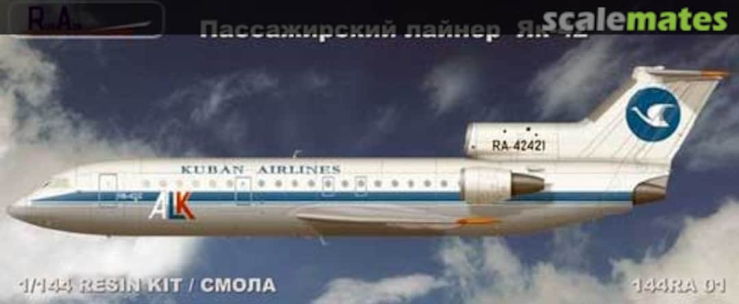 Boxart Yakovlev Yak-42 144RA-01 RusAir Boxart Yakovlev Yak-42 144RA-01 RusAir