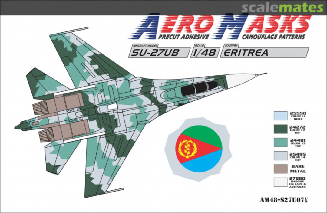 Boxart Su-27UB Eritrea AM48-S27U07 AeroMasks Boxart Su-27UB Eritrea AM48-S27U07 AeroMasks