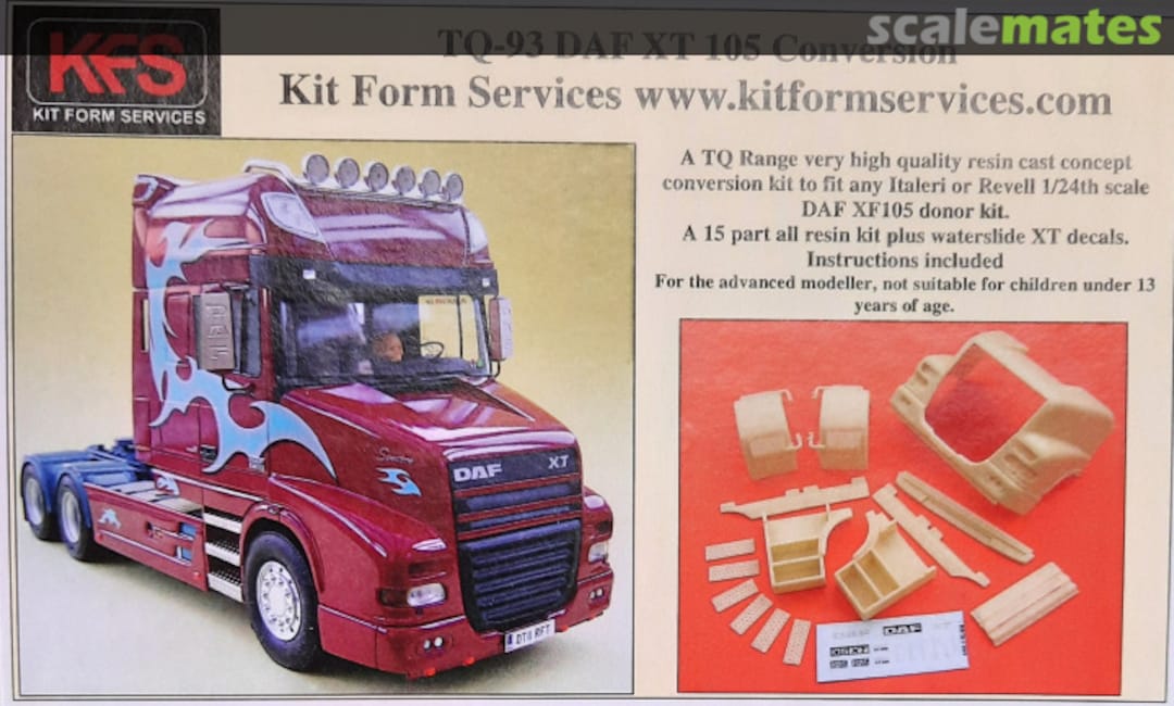 Boxart Daf XT 105 conversion TQ-93 Kit Form Services