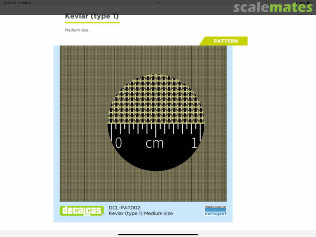 Boxart Kevlar (type 1) Medium Size DCL-PAT002 Decalcas Boxart Kevlar (type 1) Medium Size DCL-PAT002 Decalcas
