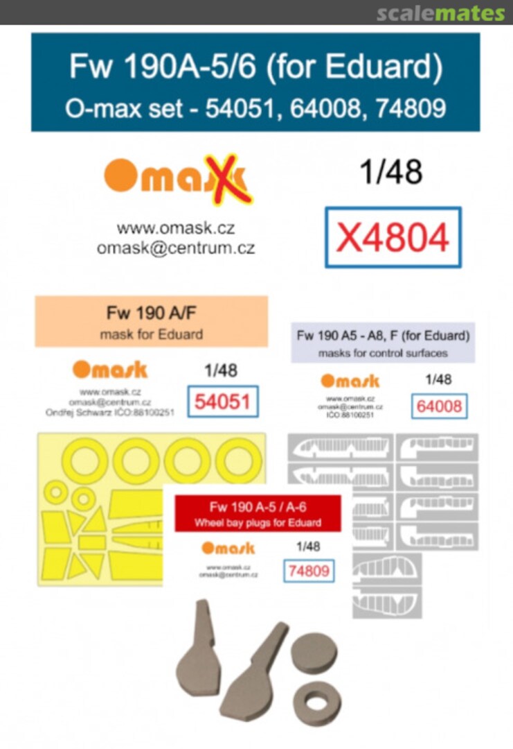 Boxart Fw 190A-5/6 O-Max Set (For Eduard) X4804 Omask