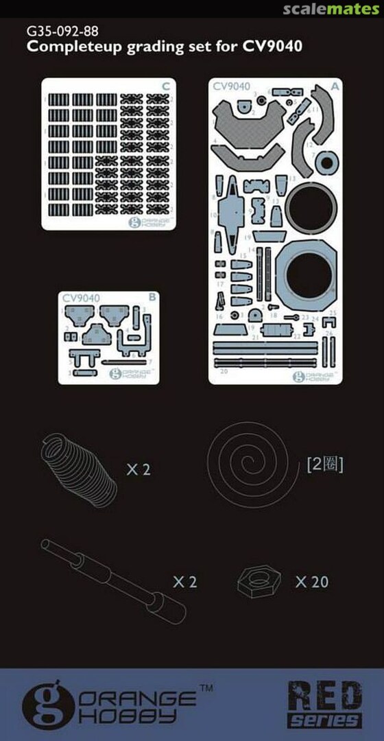 Boxart Full Detail-up Set for CV 9040 G35-092 Orange Hobby