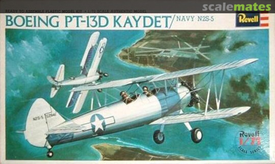 Boxart Boeing PT-13D Kaydet / Navy N2S-5 H-649 Revell Japan Boxart Boeing PT-13D Kaydet / Navy N2S-5 H-649 Revell Japan
