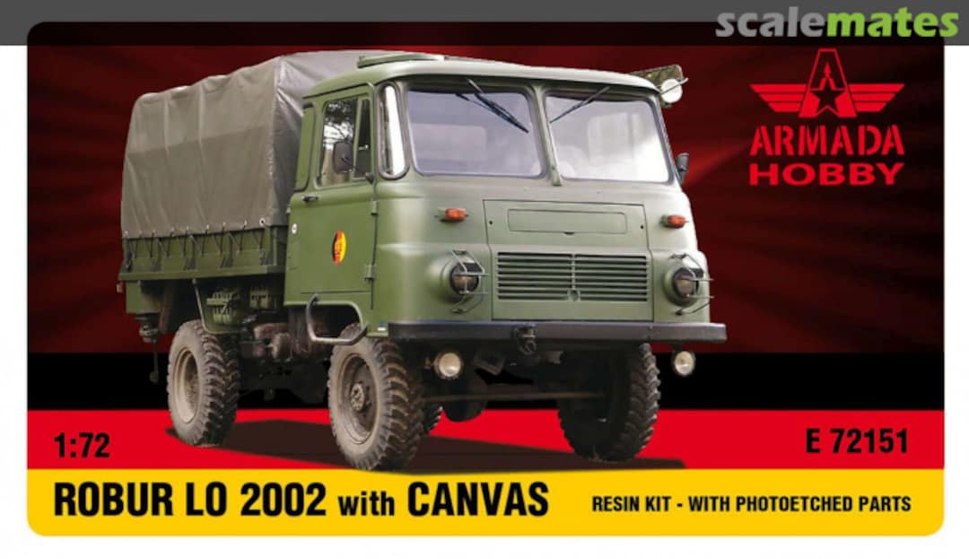 Boxart ROBUR LO 2002 Truck with Canvas E72151 Armada Hobby Boxart ROBUR LO 2002 Truck with Canvas E72151 Armada Hobby
