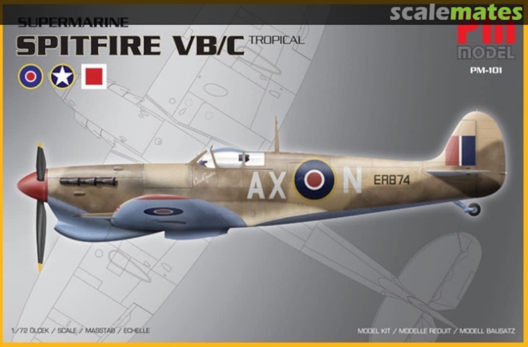 Boxart Supermarine Spitfire VB/C Tropical PM-101 PM Model Boxart Supermarine Spitfire VB/C Tropical PM-101 PM Model