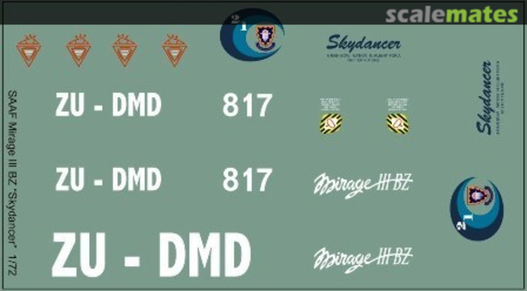 Boxart SAAF Mirage III BZ MAV-720224 MAV Decals Boxart SAAF Mirage III BZ MAV-720224 MAV Decals