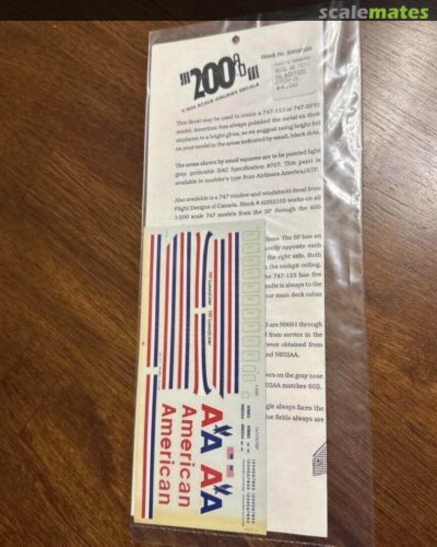 Boxart American Airlines 747-100/SP 200AD26 ATP Airliners America