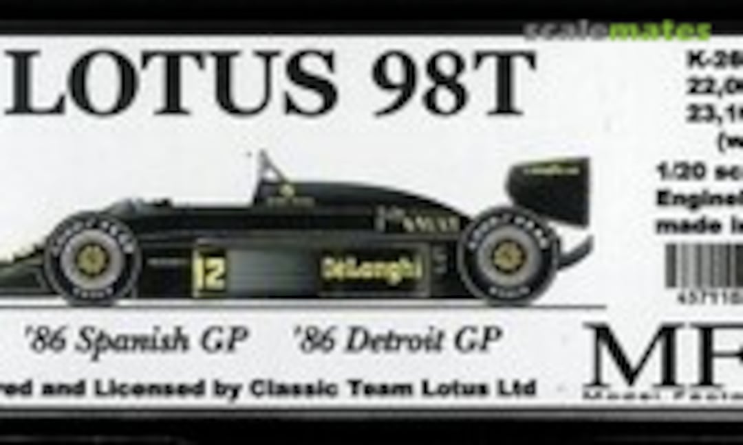 1:20 Lotus 98T (Model Factory Hiro K-262) K-262