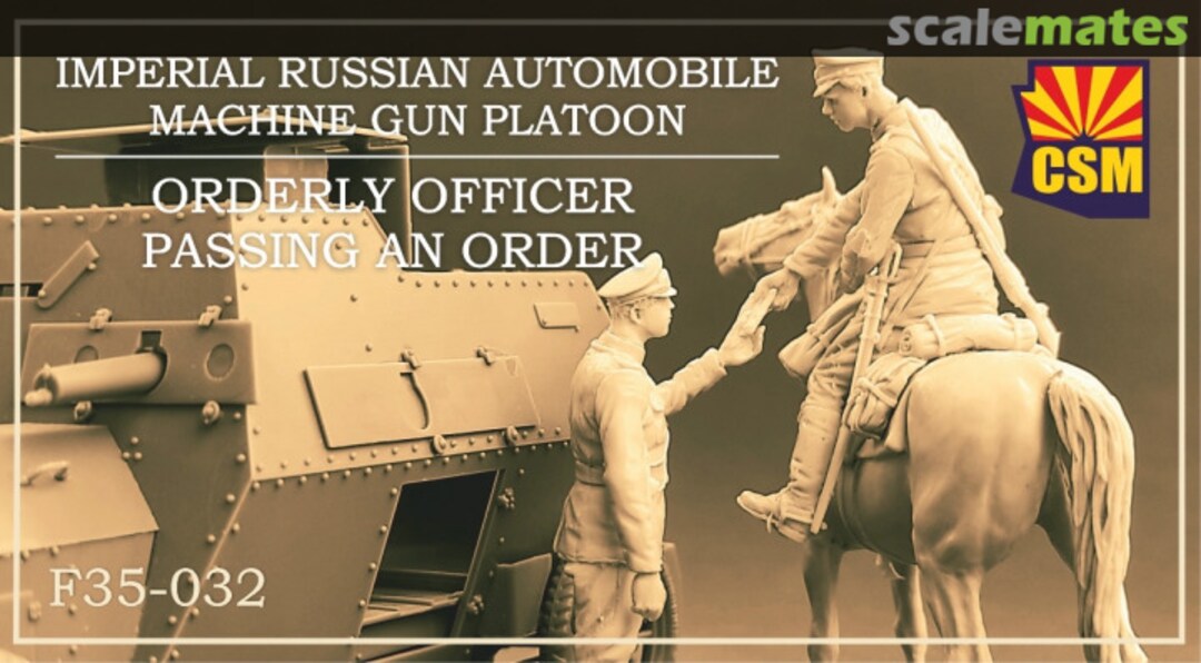 Boxart Imperial Russian Automobile MG platoon Orderly officer passing an order F35-032 Copper State Models Boxart Imperial Russian Automobile MG platoon Orderly officer passing an order F35-032 Copper State Models