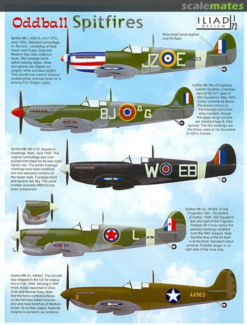 Boxart Oddball Spitfires 72002 Iliad Design Boxart Oddball Spitfires 72002 Iliad Design