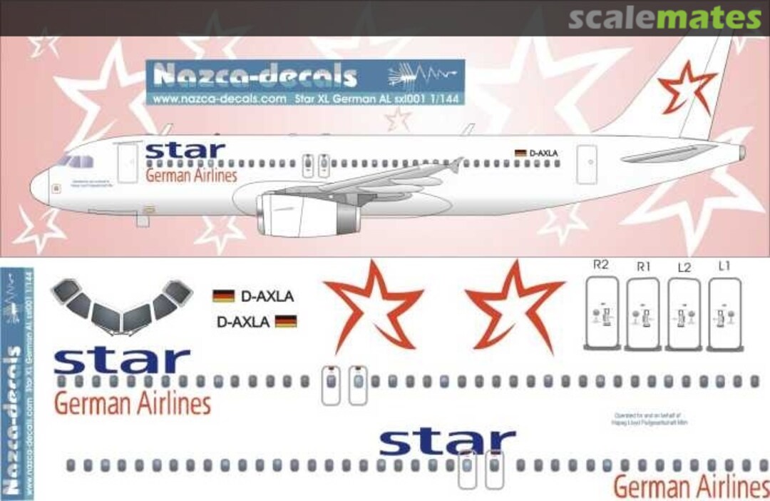 Boxart Airbus A320-232 SXL001 Nazca decals Boxart Airbus A320-232 SXL001 Nazca decals
