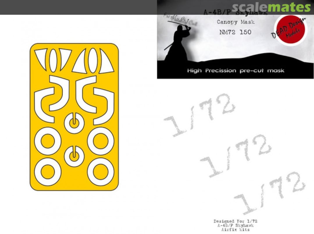 Boxart A-4B/P Skyhawk Canopy Mask NM72150 DEAD Design Models Boxart A-4B/P Skyhawk Canopy Mask NM72150 DEAD Design Models