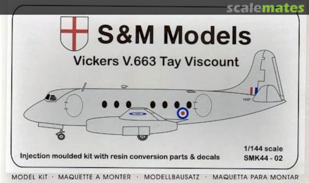 Boxart Vickers V.663 Tay Viscount SMK44-02 S&M Models Boxart Vickers V.663 Tay Viscount SMK44-02 S&M Models