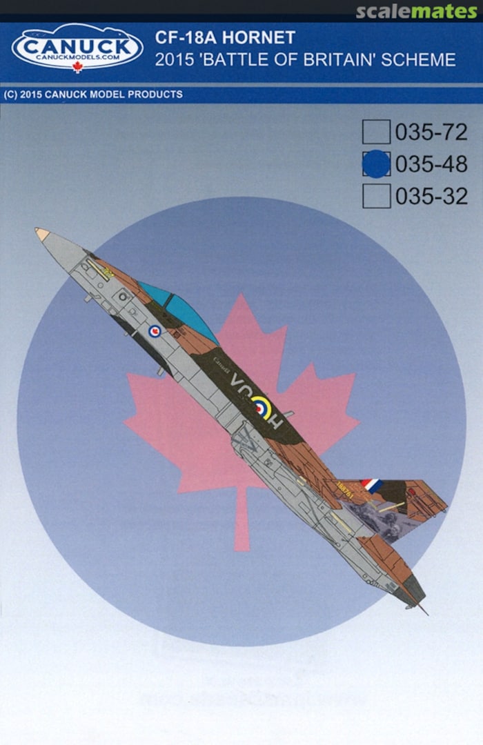 Boxart CF-18A Hornet 035-48 Canuck Model Products Boxart CF-18A Hornet 035-48 Canuck Model Products