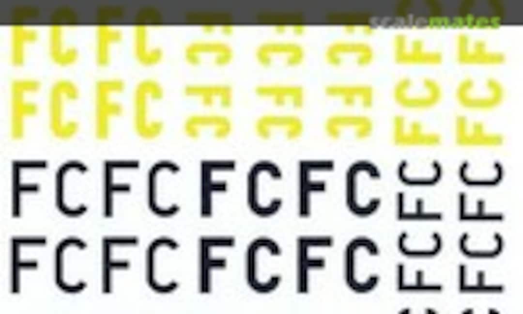 1:48 Forsokscentralen FC Letters (Yellow & Black) (Maestro Models RBD7202) RBD7202