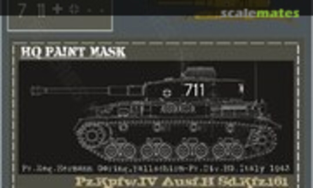 1:16 Pz.Kpfw.IV Ausf.H Pz.Reg. Hermann Goring Fallschirm-Pz.Div HG Italy 1943 Paint Mask (HQ-Masks PIV 029) PIV 029