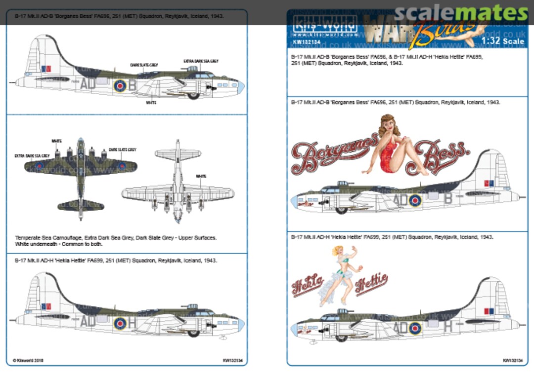 Boxart Boeing B-17 Mk.III KW132134 Kits-World Boxart Boeing B-17 Mk.III KW132134 Kits-World