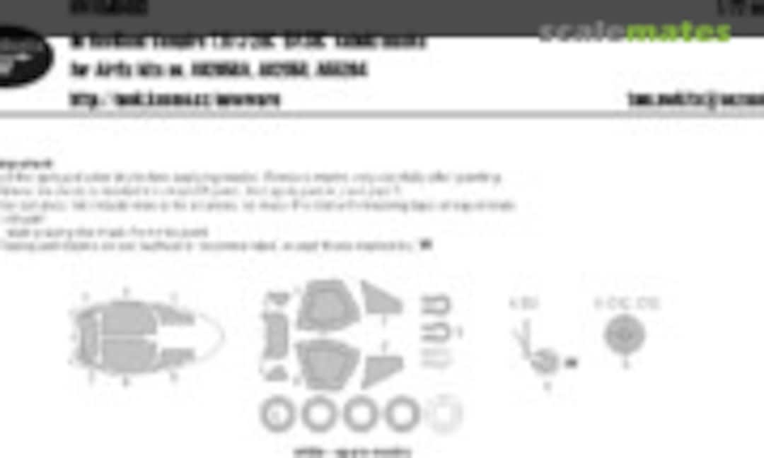 1:72 de Havilland Vampire T.11/J-28C BASIC kabuki masks (New Ware NWAM0463) NWAM0463