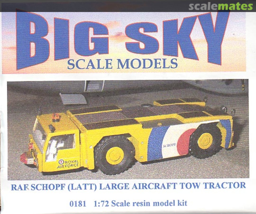 Boxart RAF Schopf (LATT) Large Aircraft Tow Tractor 0181 Big Sky Scale Models Boxart RAF Schopf (LATT) Large Aircraft Tow Tractor 0181 Big Sky Scale Models