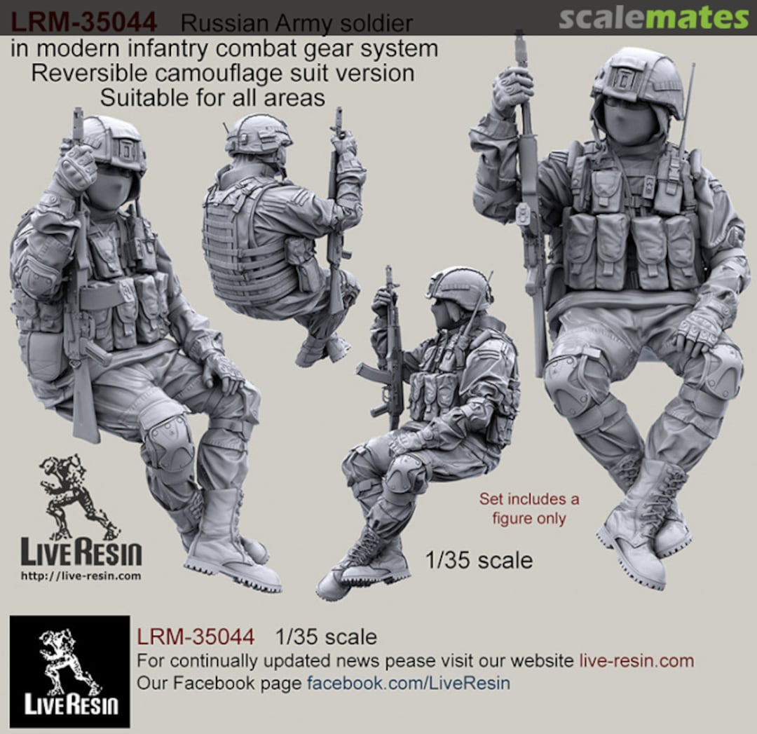 Boxart Army soldier in modern infantry combat gear system, set 6. LRM-35044 Live Resin Boxart Army soldier in modern infantry combat gear system, set 6. LRM-35044 Live Resin