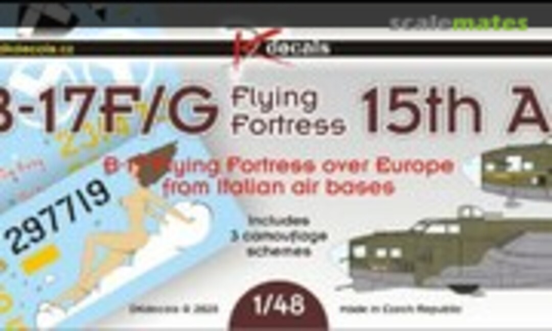 1:48 B-17F/G Flying Fortress 15th Air Force (DK Decals 48037) 48037