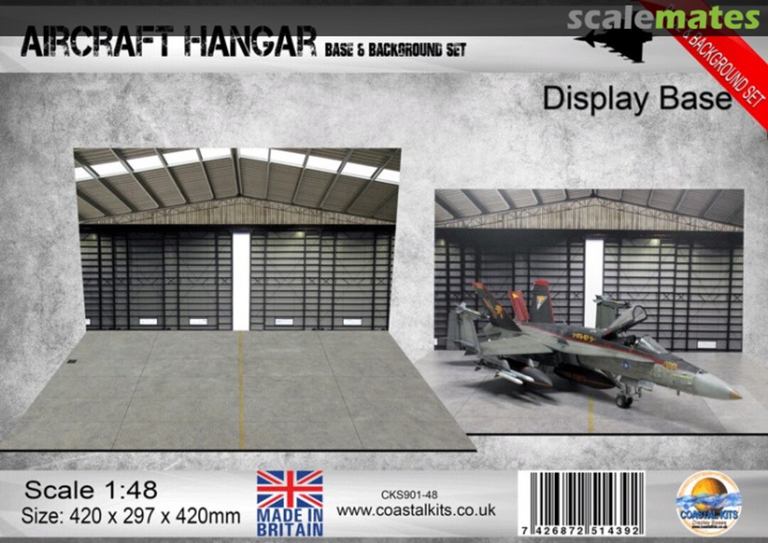Boxart Aircraft Hangar Base & Background Set CKS901-48 Coastal Kits