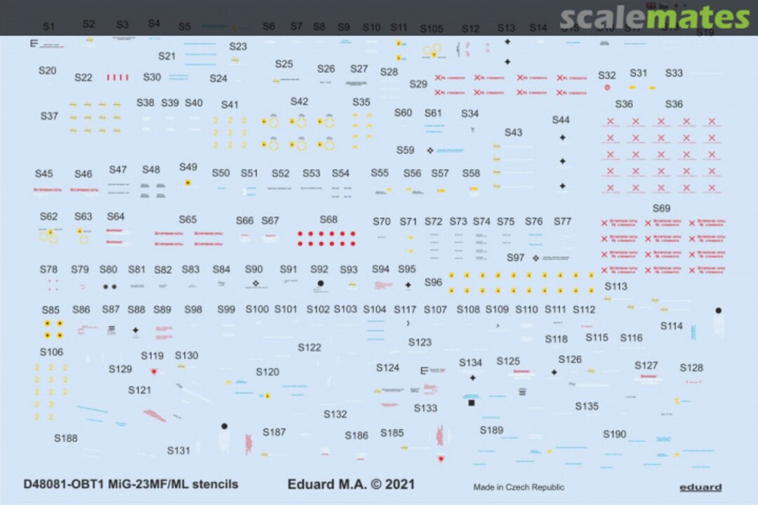 Boxart MiG-23MF/ML stencils D48081 Eduard Boxart MiG-23MF/ML stencils D48081 Eduard