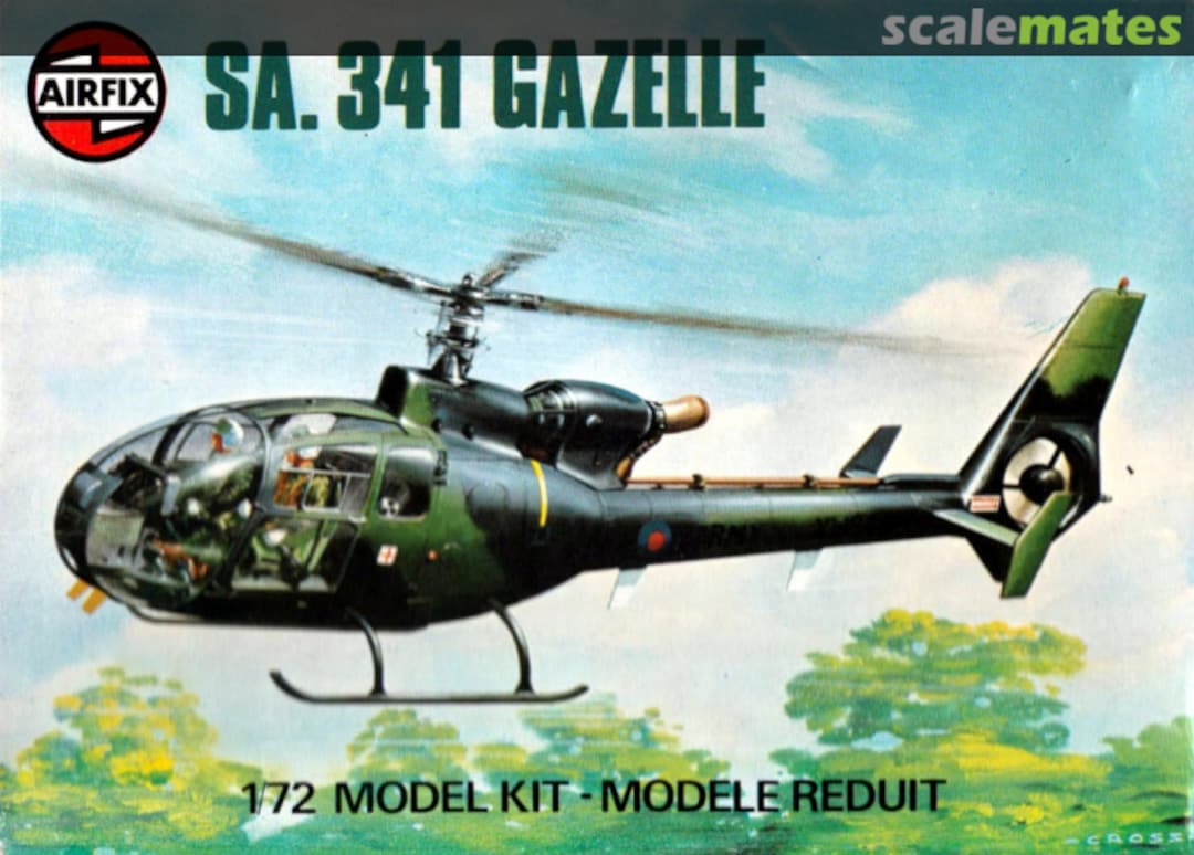 Boxart SA. 341 Gazelle 9 61059 Airfix Boxart SA. 341 Gazelle 9 61059 Airfix