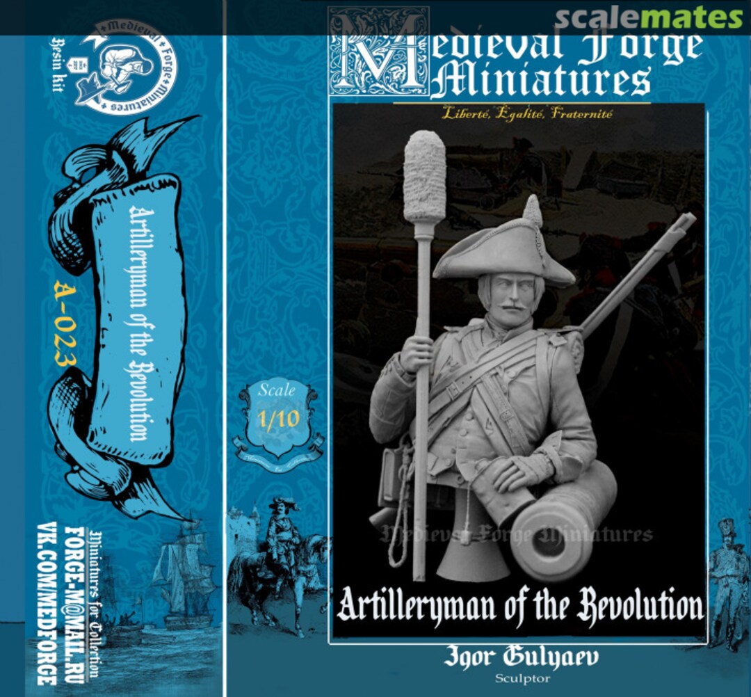 Boxart Artilleryman of the Revolution A-023 Medieval Forge Miniatures Boxart Artilleryman of the Revolution A-023 Medieval Forge Miniatures