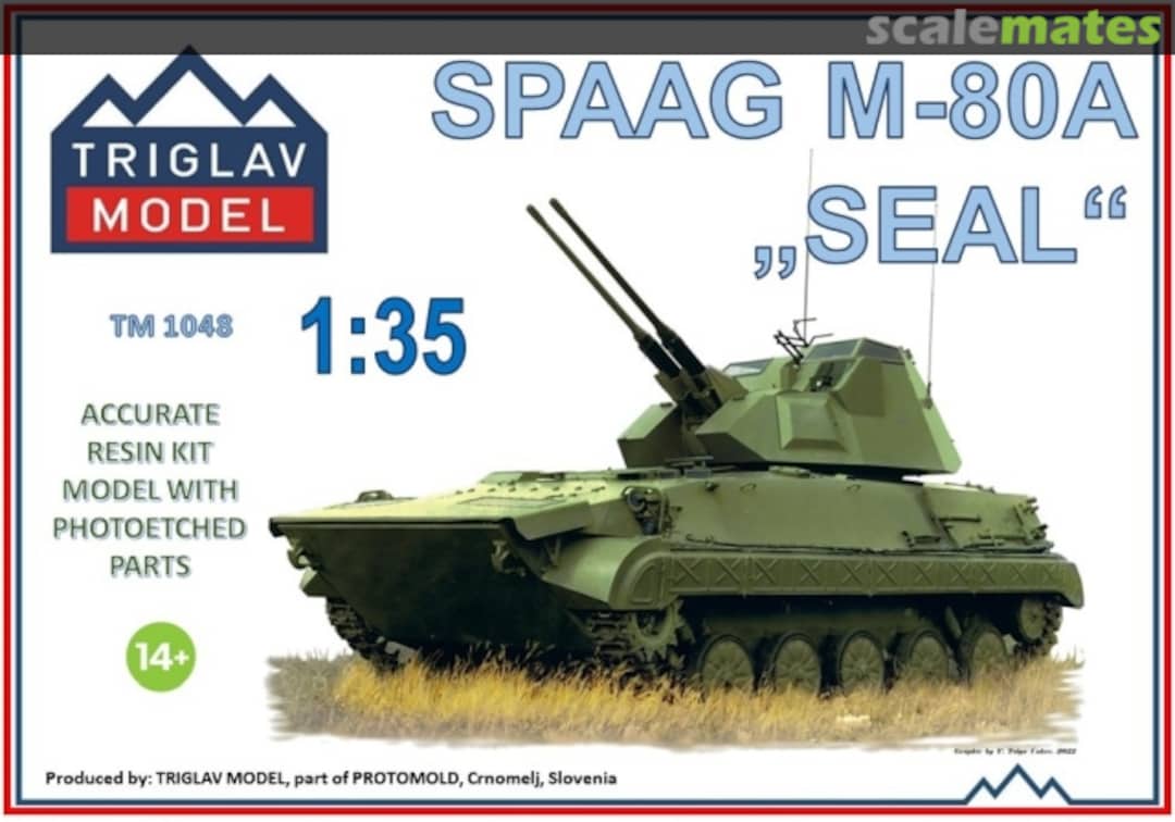Boxart SPAAG M-80A "Seal" TM 1048 Triglav model Boxart SPAAG M-80A "Seal" TM 1048 Triglav model