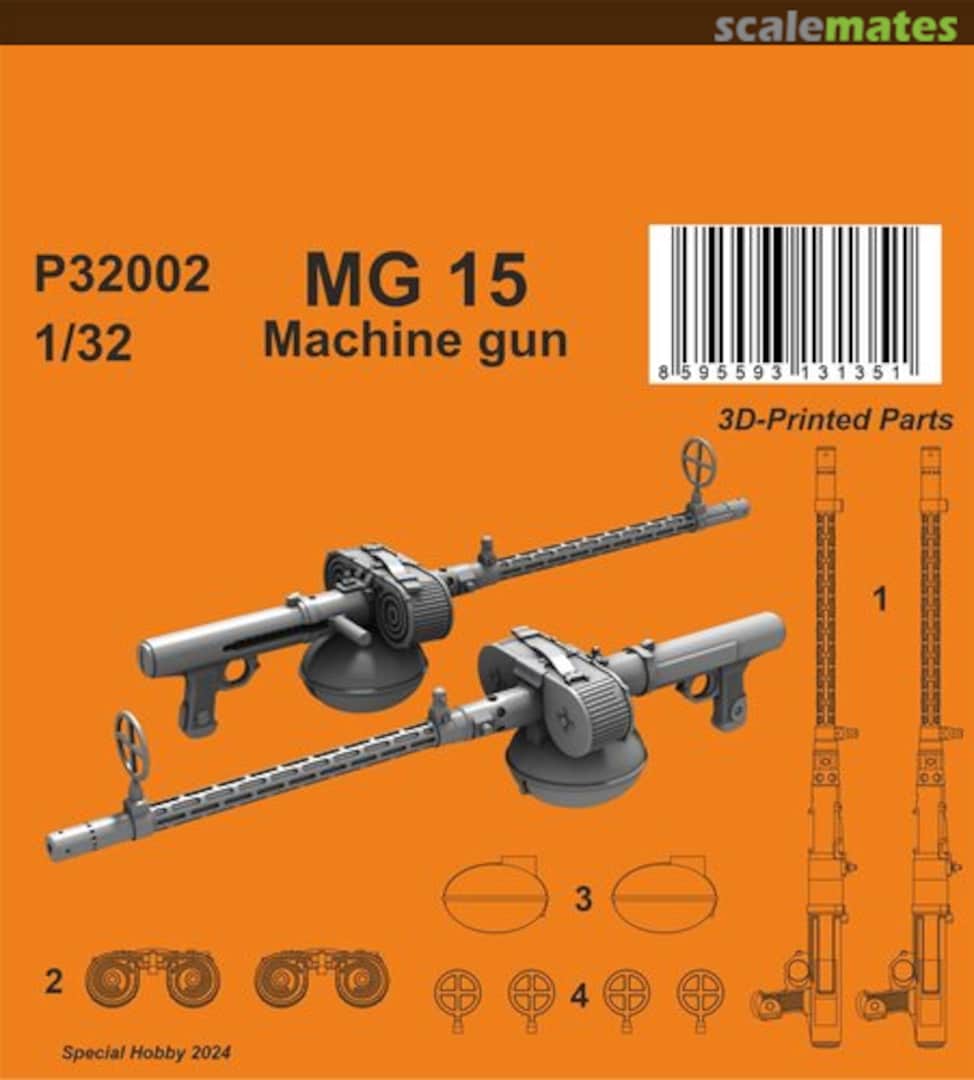 Boxart MG 15 Machine gun (2 pcs) P32002 CMK Boxart MG 15 Machine gun (2 pcs) P32002 CMK