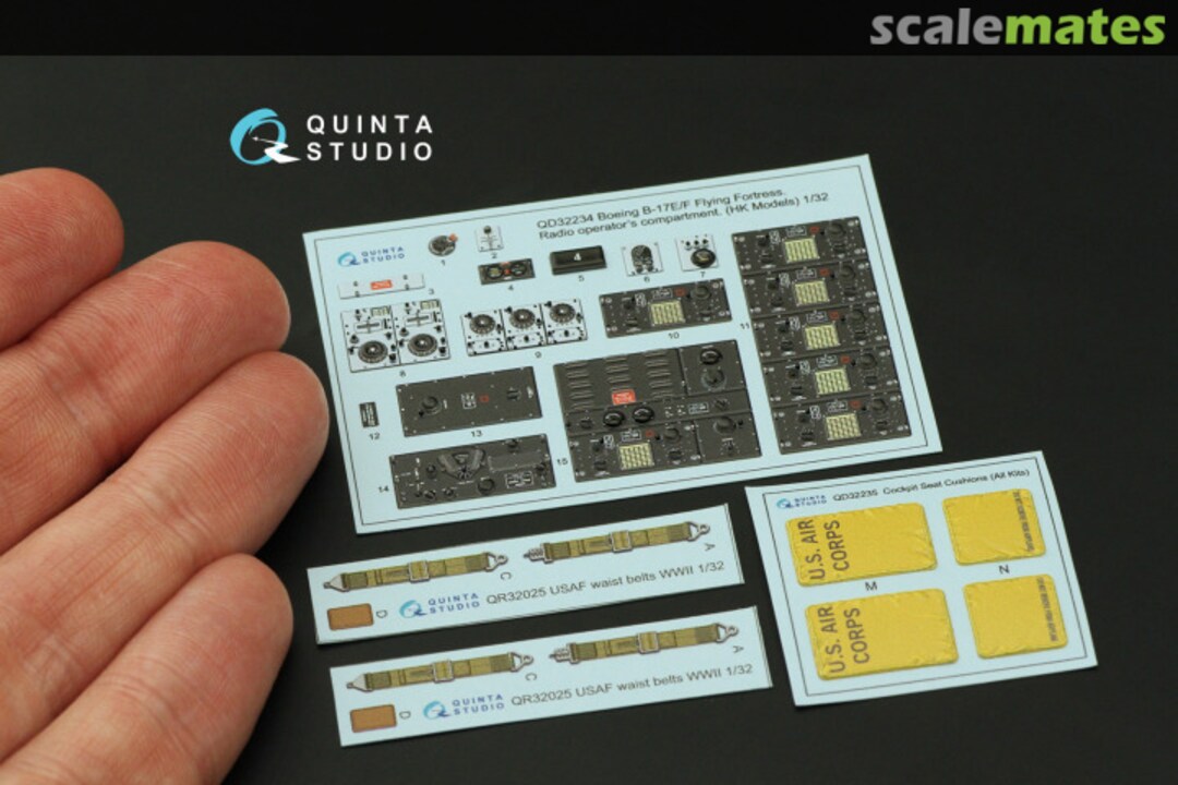 Contents Boeing B-17E/F Radio operator's compartment. interior 3D decals QD32234 Quinta Studio