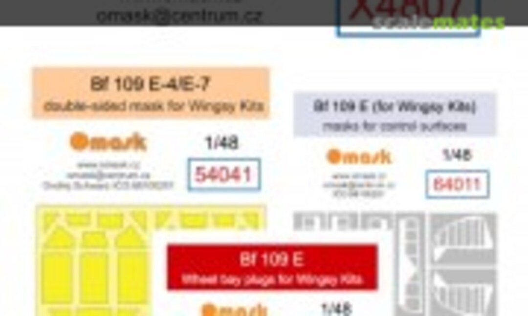 1:48 Bf 109 E-4/E-7 O-Max Set (For Wingsy Kits) (Omask X4807) X4807